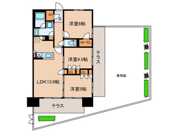 プレシス相模大野（104）の物件間取画像